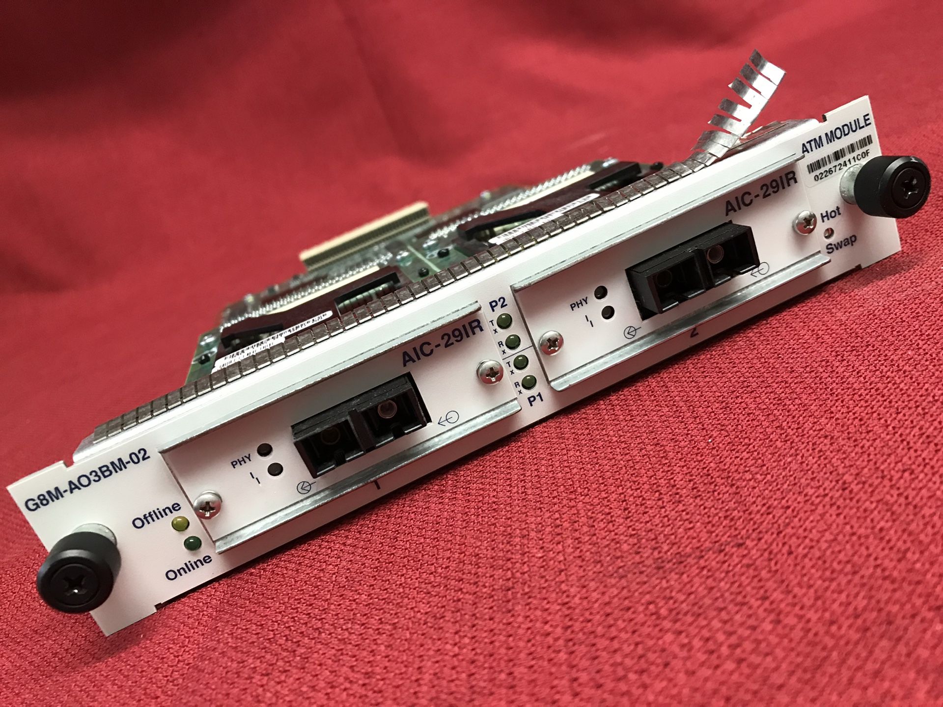 RIVER STONE NETWORKS G8M AO3BM 02 for RS 8000/8600 ATM MODULE w 2 AIC 29IR