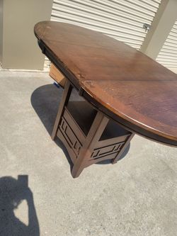 Tall wooden table