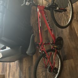 24” Highland Mountain Bike Off Road Trail Tires 21-Speed Bicycle Red