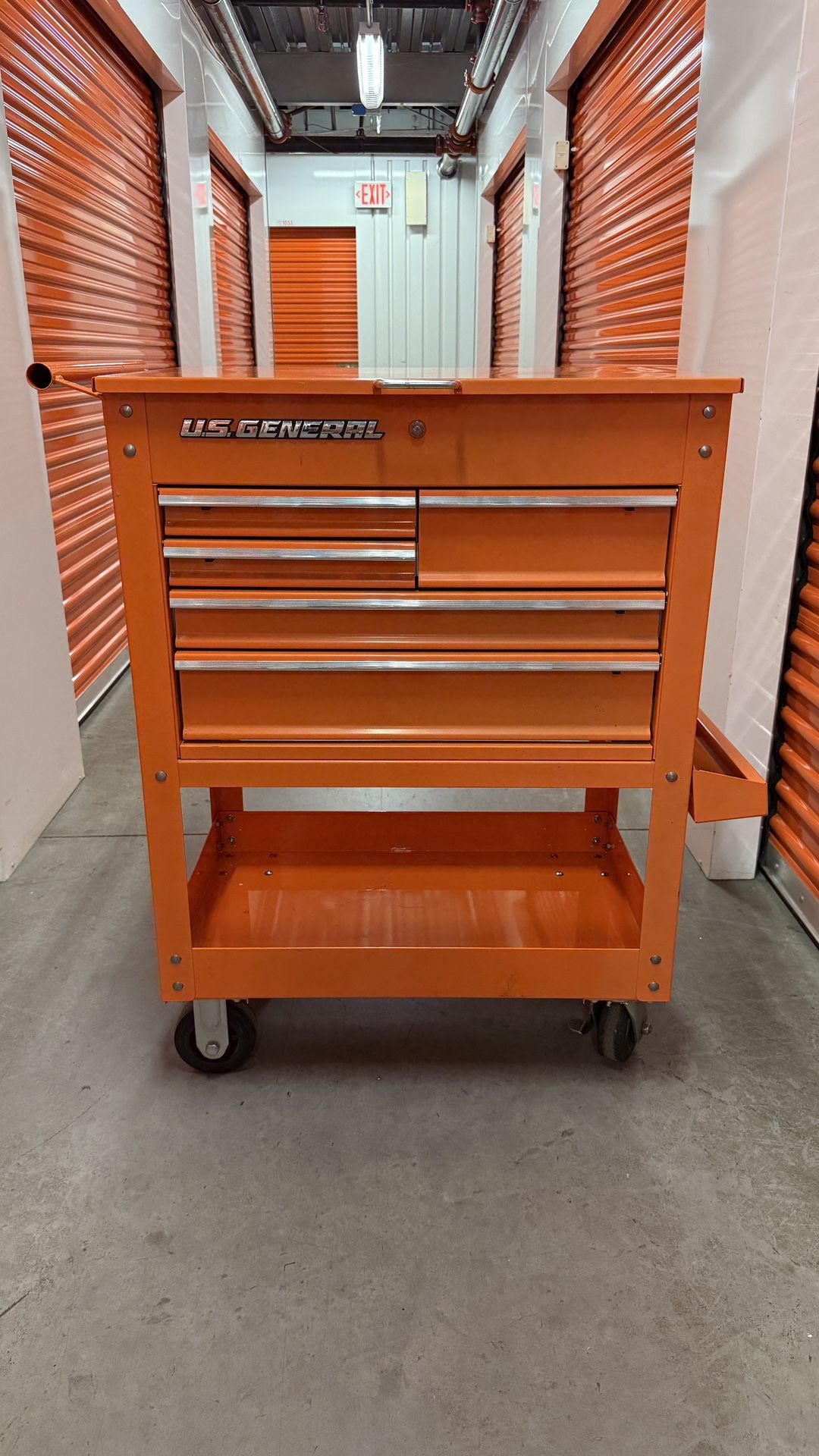 U.S. General 30” 5-Drawer Mechanic’s Tool Cart – Orange – Great Condition