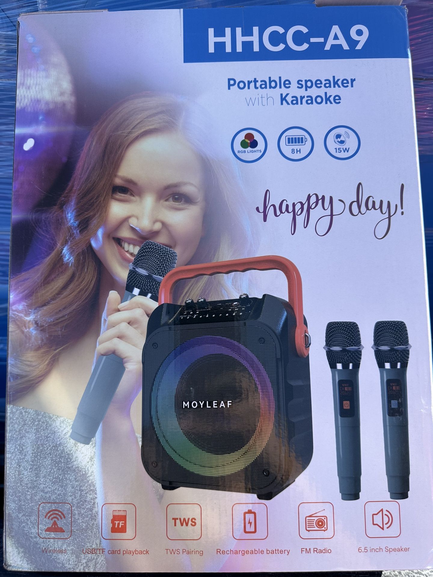 Karaoke, speaker with two mic and Bluetooth