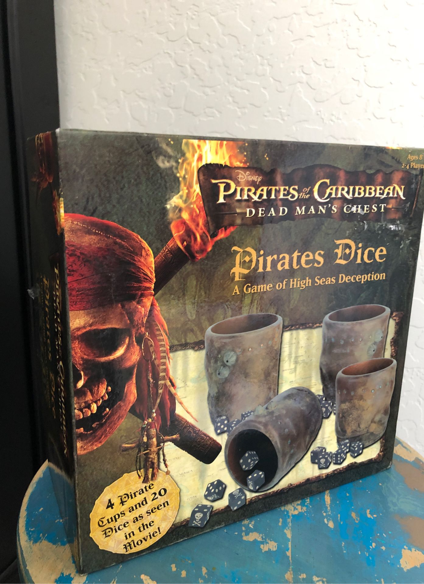 New Disney pirates of the Caribbean dice game - Ages eight and up. 2 to 4 players