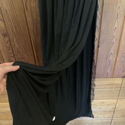 Long Black Skirt with Lace