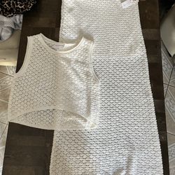 Ivory Skirt & Blouse Set