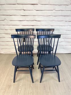 Safavieh Parker Spindle Navy Blue Dining Chairs 4pc