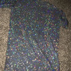 Glittery T-shirt Dress