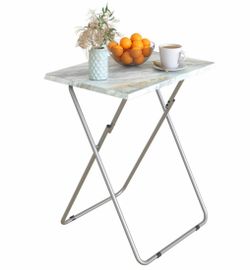 Garden 4 You Folding TV Tray Table, 15 X 18.9 X 26 In, Smoky Grey