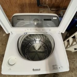 Samsung Washer, 5.0 cu. ft. Top Load Washer with Active WaterJet in White