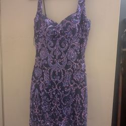 Windsor Purple/Blue Sequin Formal Dress