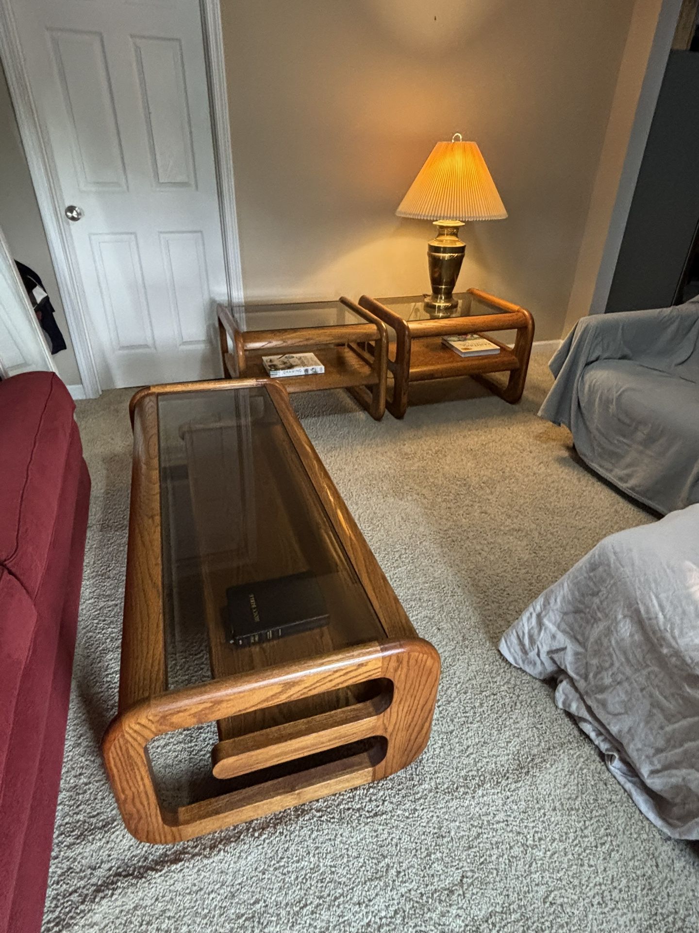 3 piece Table Set, Coffee Table + 2 Side Tables