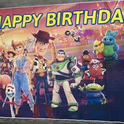 Toy Story Backdrop 5x3ft
