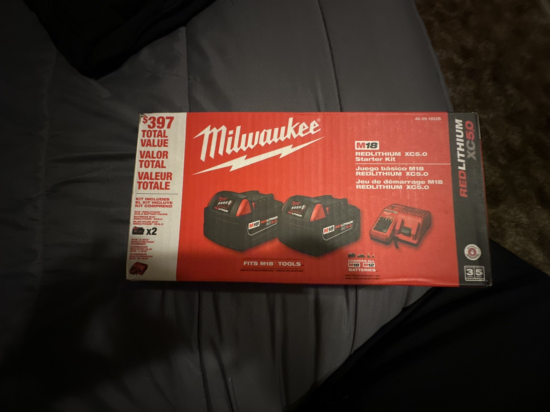 New Milwaukee REDLITHIUM XC5.0 Starter Kit