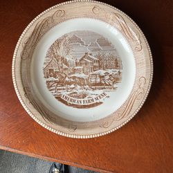 CURRIER & IVES Pie Plate
