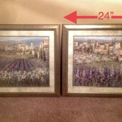 Beautiful Framed Provincial Prints by Michael Longo (set of 2) Wall Art