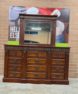 12 drawers Dresser with mirror