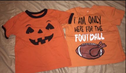 Halloween Pumpkin Shirt and Thanksgiving Turkey shirt, EUC, 3T.
