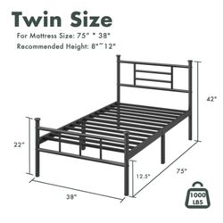 Two Twin Beds, With Mattresses. $100 Each Set 