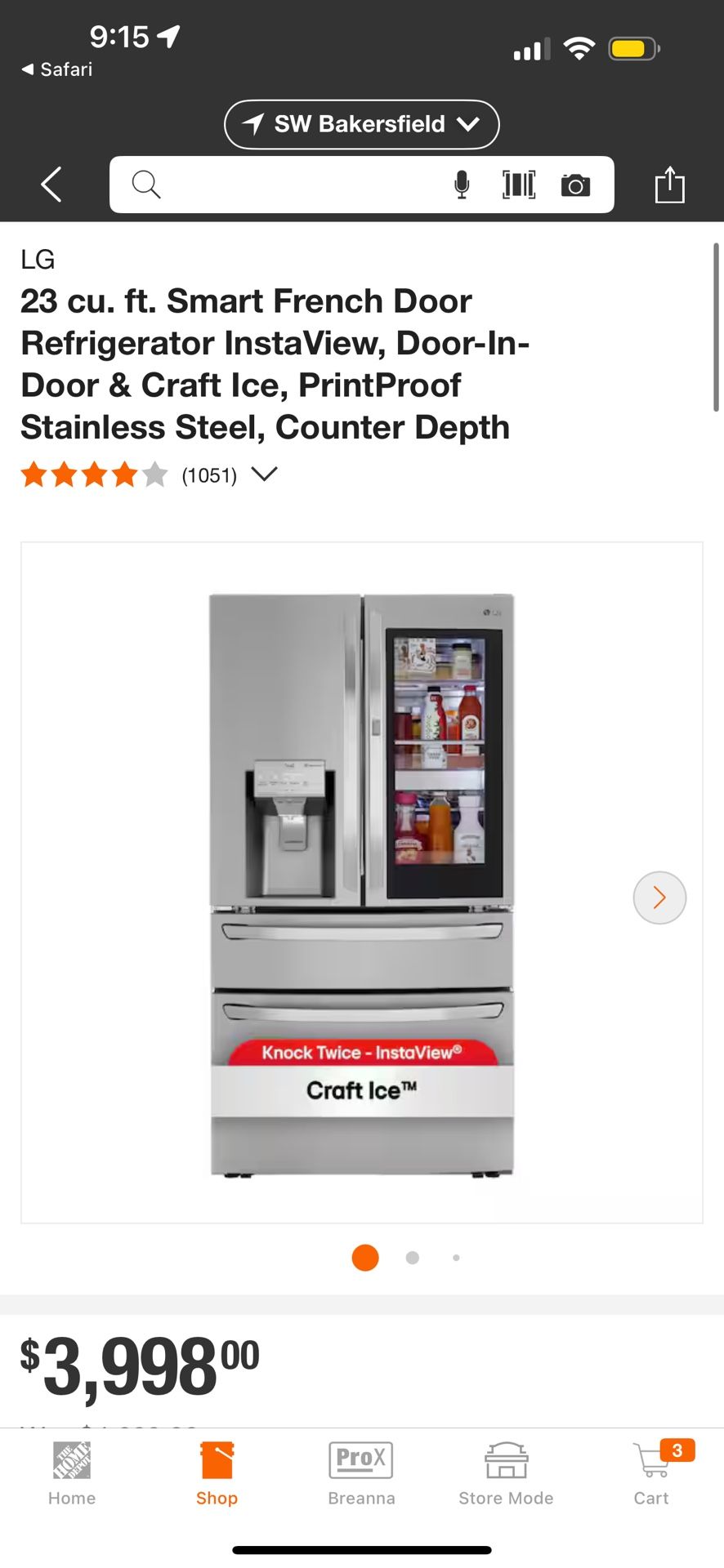 Smart French Door Refrigerator InstaView