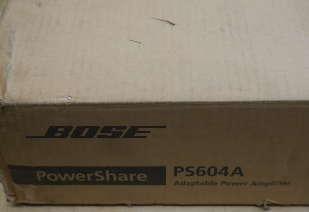 Bose PowerShare PS604A Adaptable Power Amplifier Unit System open box. box was open for inspection.