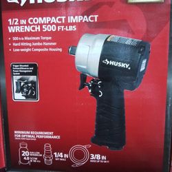 BRAND NEW  !!! HUSKY 1/2 COMPACT IMPACT WRENCH 500 ft LBS AIR TOOL