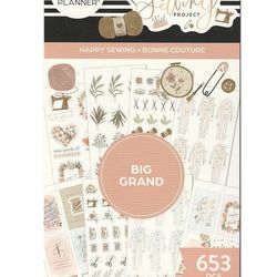 The Happy Planner Happy Sewing 30 sheets  Big - 653 pieces Stickers