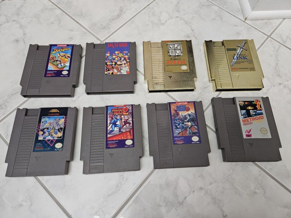 8 Nes Game Lot Including Rare Ones