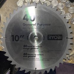 10” General Purpose 40 Tooth Saw Blade. 