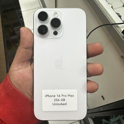 iPhone 16 pro max 256GB Unlocked cash or $50 down