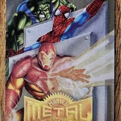1995 “MARVEL METAL    ”BASE SET(#1-138)+”  METAL BLASTERS”SET(#1-#18)+”RARE” “GOLD METAL BLASTER”SET(#1-#18)😎 MINT!!!ALL IN ULTRA PRO PAGES.......👍 