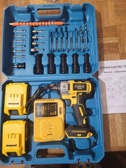 NEW YUNXI Cordless Impact Wrench Kit w/two 4.0Ah batteries
