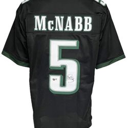 Philadelphia Eagles Donovan McNabb Autographed Pro Style Black Jersey BAS Aut...