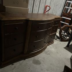 Wooden Dresser Set Stack and 1 Side Table