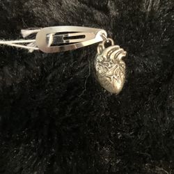 2 Anatomical Heart Hair Clips