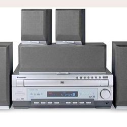 Pioneer 5 Disc DVD-CD Changer Home Theater Surround Sound System 