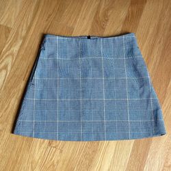 Wilfred Aritzia Plaid Mini Skirt Women’s Size 4 Gray Black Lined Career