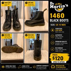 Dr. AirWair Martin's He Bouncing sar 1460 BLACK BOOTS