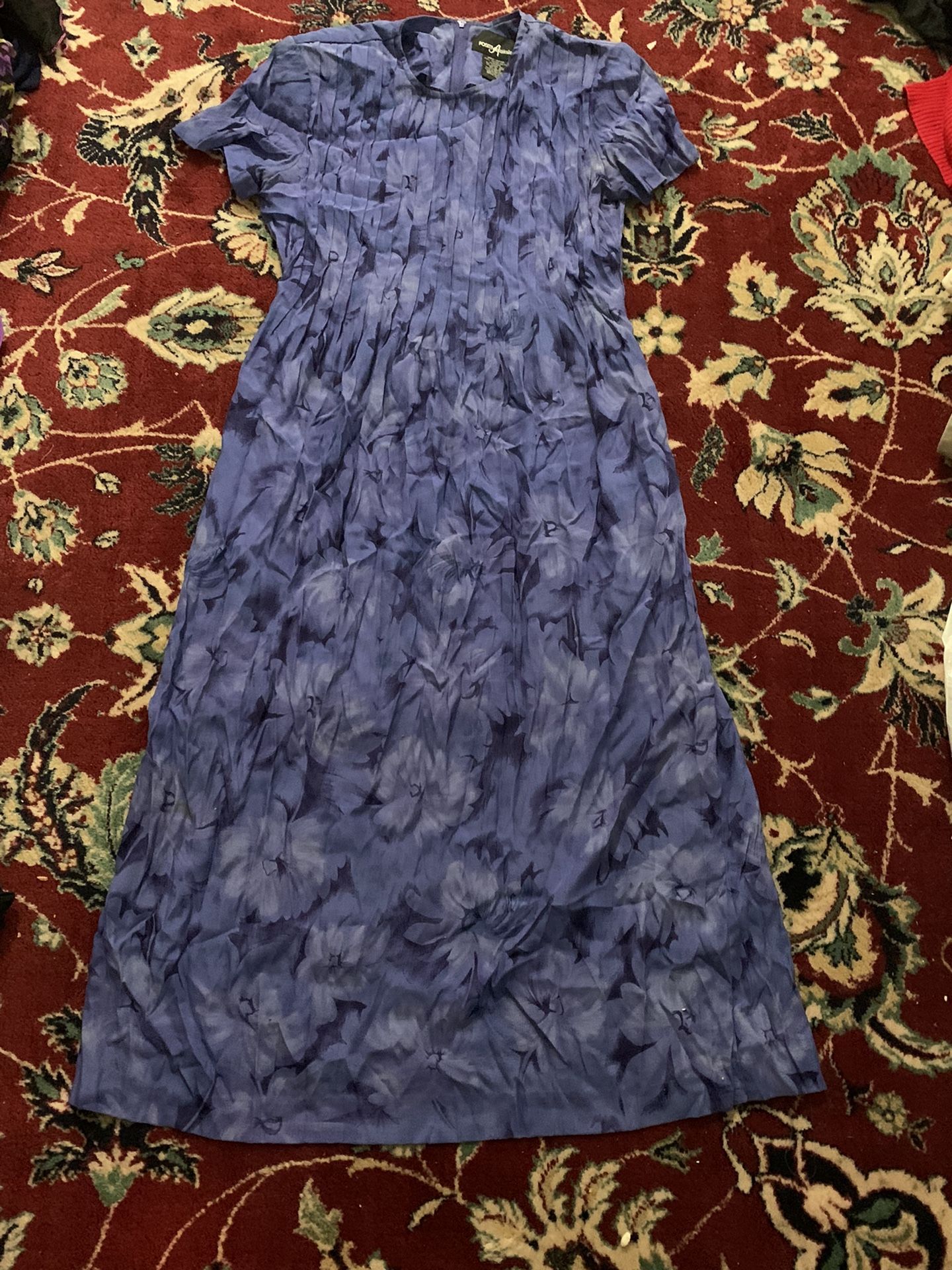 Positive Attitude Womens Dress Petite Floral Multi Blue 