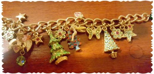 Gold "Christmas Fairy" Charm Bracelet