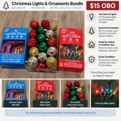 Christmas Lights & Ornaments Bundle