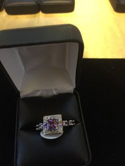 CZ Sterling Silver Ring Sz 8