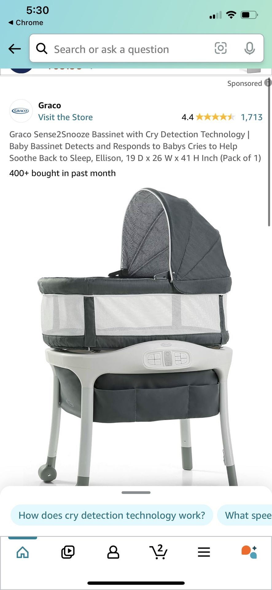 Graco Sense To Snooze Bassinet