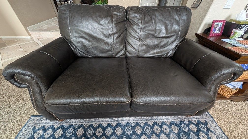 Leather Sofa & Love Seat