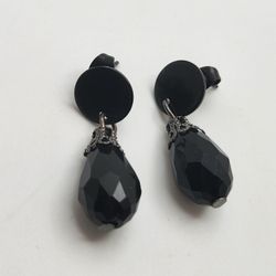 Bold Black Earrings 