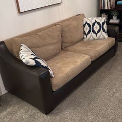 Microfiber And Leather Sofa