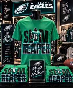 Philadelphia Eagles Smith #6 Slim Reaper T-Shirt