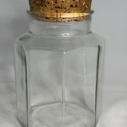 Hexagonal Glass Jar
