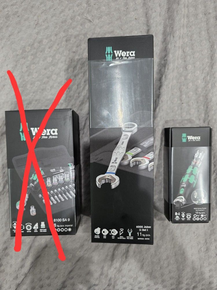 WERA Joker 11 Piece Ratchet Set and 13 piece Pocket Screwdriver