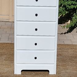 Tall white skinny dresser best sale