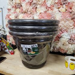 Vigoro
17.5 in. Lincoln Weave Large Brown High-Density Resin Planter (17.5 in. D x 13.3 in. H) With Drainage Hole