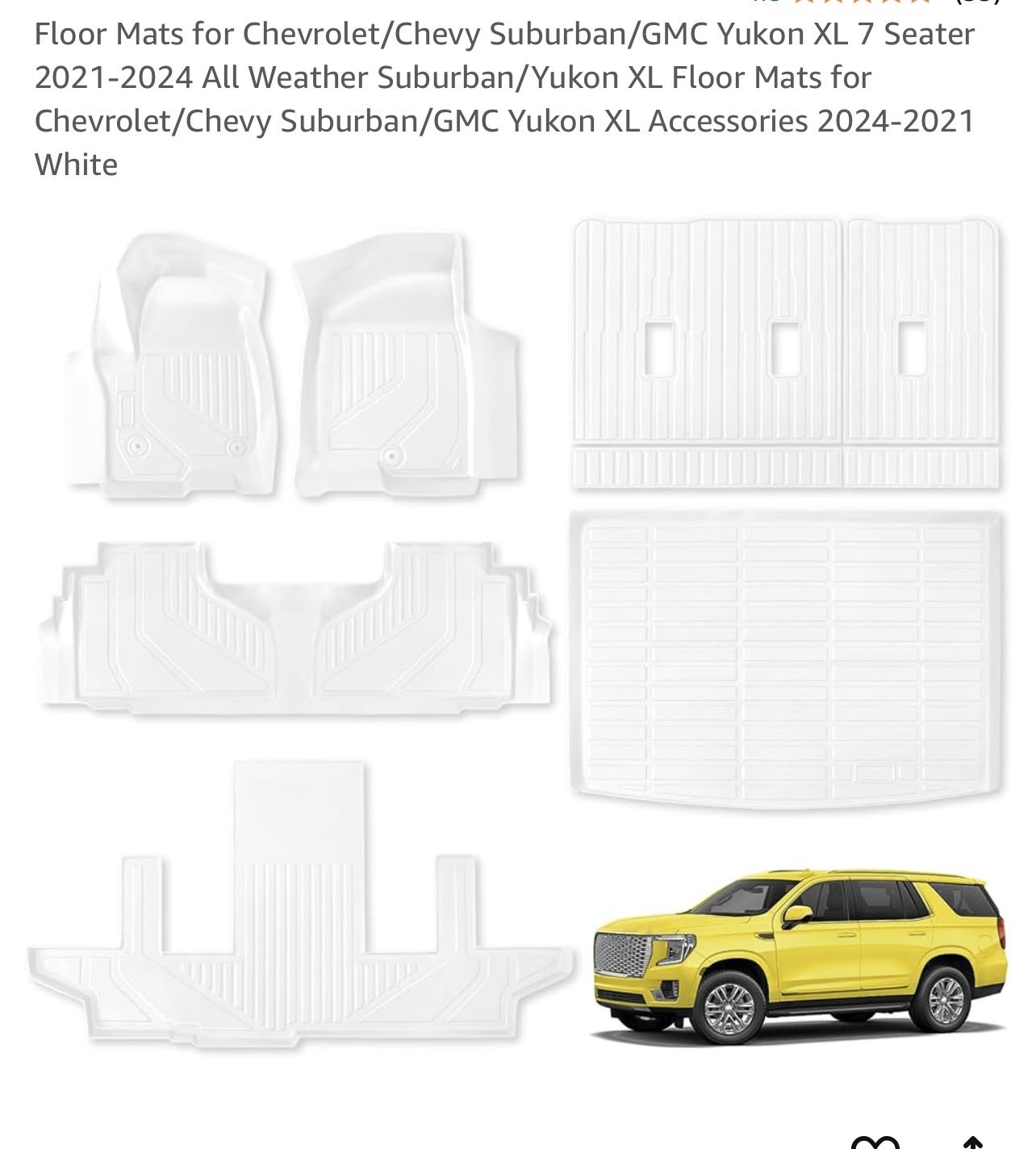 new In Box, Floor Mats for Chevrolet/Chevy Suburban/GMC Yukon XL 7 Seater